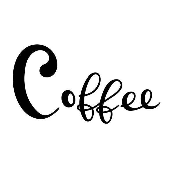 Coffee typography lettering sign logo design template — Stock Vector