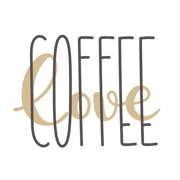 Καφές τυπογραφίας πινακίδα πρότυπο σχεδίασης λογότυπο — Διανυσματικό Αρχείο