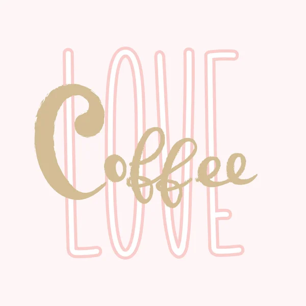 Koffie typografie belettering teken logo ontwerpsjabloon — Stockvector