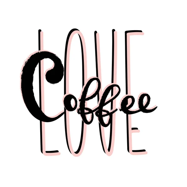 Tipo de café lettering sinal logotipo design modelo —  Vetores de Stock