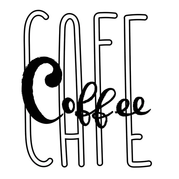 Café typographie lettrage signe logo modèle de conception — Image vectorielle