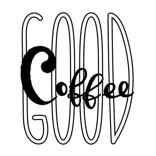 Kaffee Typografie Schriftzug Zeichen Logo Design-Vorlage — Stockvektor