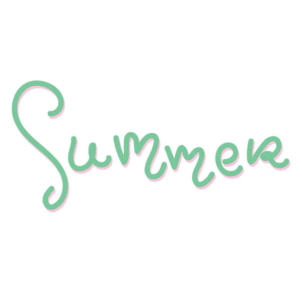 Sommer Schriftzug Logo Dekoration Grußkarte Vorlage — Stockvektor