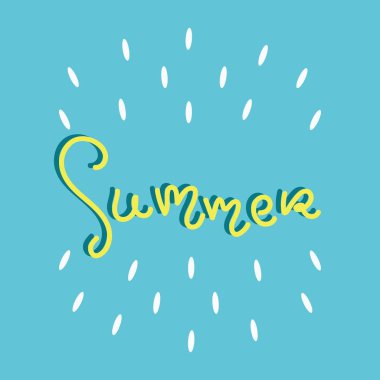 Yaz yazı logo dekorasyon tebrik kartı şablonu