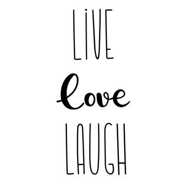 Kartpostal dekorasyonu için canlı, aşk, gülmek tipografi metin işareti