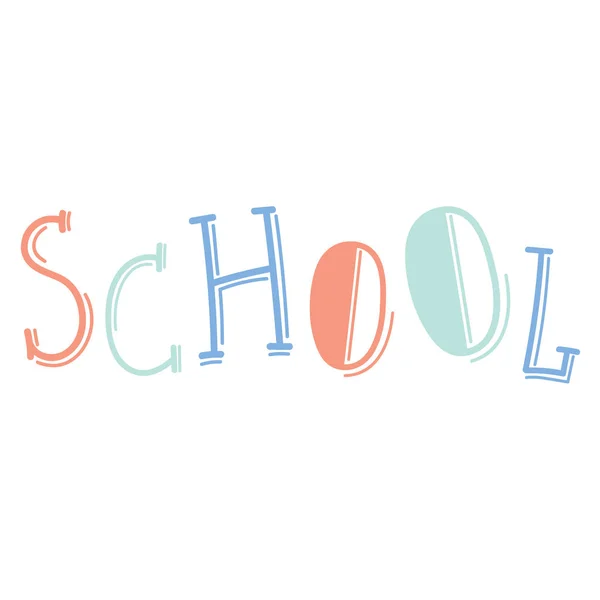 Tipografía de letras escolares estilo moderno de diseño fresco — Vector de stock