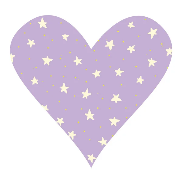 Forme de coeur avec étoiles — Image vectorielle