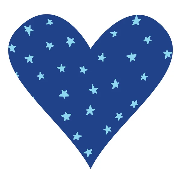 Yıldızlarla kalp şekli — Stok Vektör