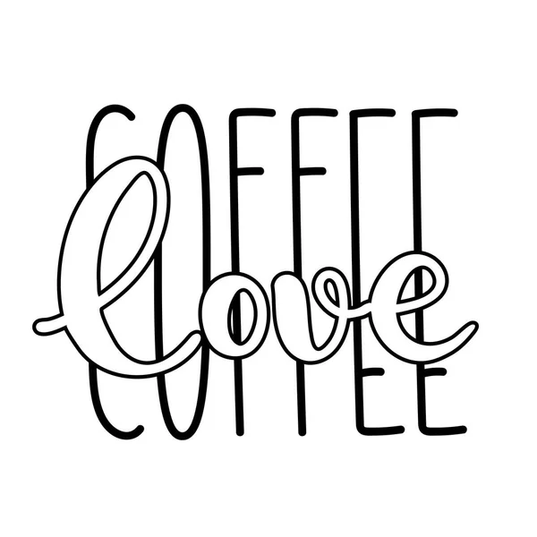Typografia kawy napis znak logo szablon projektu — Wektor stockowy
