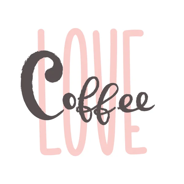 Typografia kawy napis znak logo szablon projektu — Wektor stockowy