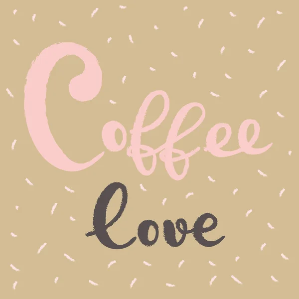 Koffie typografie belettering teken logo ontwerpsjabloon — Stockvector