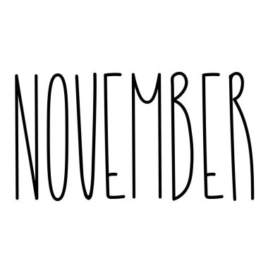 Mevsim takvimi tipografi şablonu metin yazı lama ayı