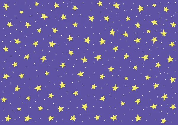 Modèle de motif de nuit étoile bébé enfants enfants — Image vectorielle