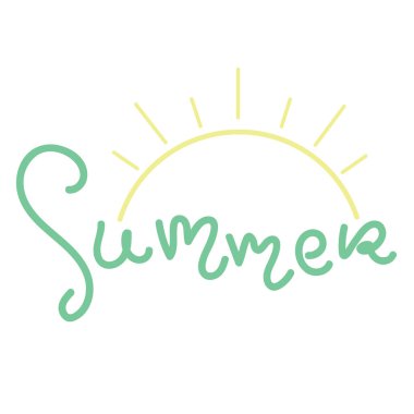 Yaz yazı logo dekorasyon tebrik kartı şablonu