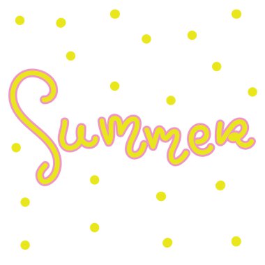 Yaz yazı logo dekorasyon tebrik kartı şablonu