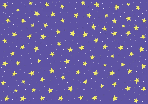 Modèle de motif de nuit étoile bébé enfants enfants — Image vectorielle