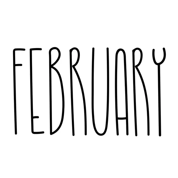 Calendario stagionale tipografia modello testo lettering mese — Vettoriale Stock