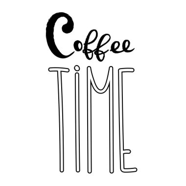 Kahve tipografisi yazı işareti logo tasarım şablonu