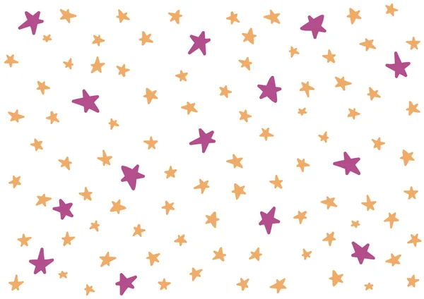 Fondo de estrellas en colores de Halloween para niños — Vector de stock