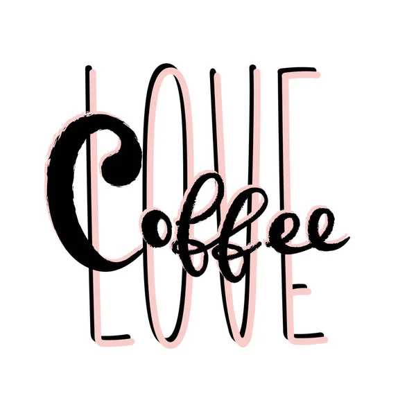 Tipo de café lettering sinal logotipo design modelo — Vetor de Stock