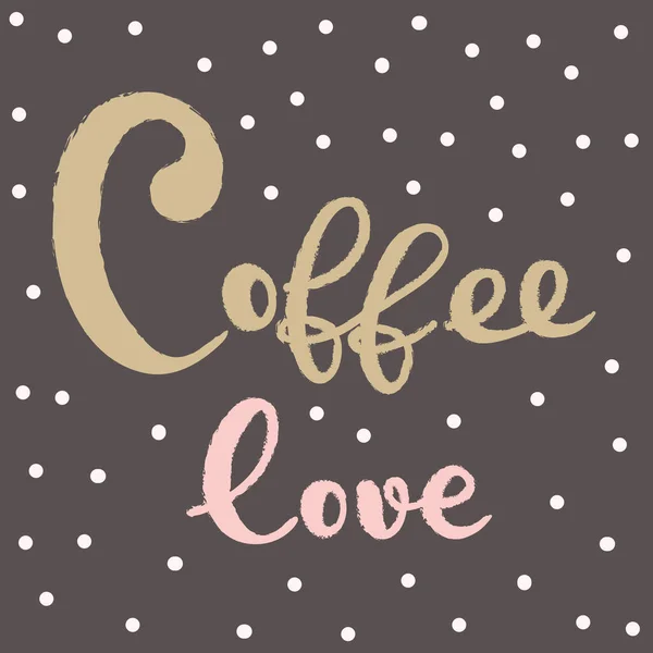 Kahve tipografisi yazı işareti logo tasarım şablonu — Stok Vektör