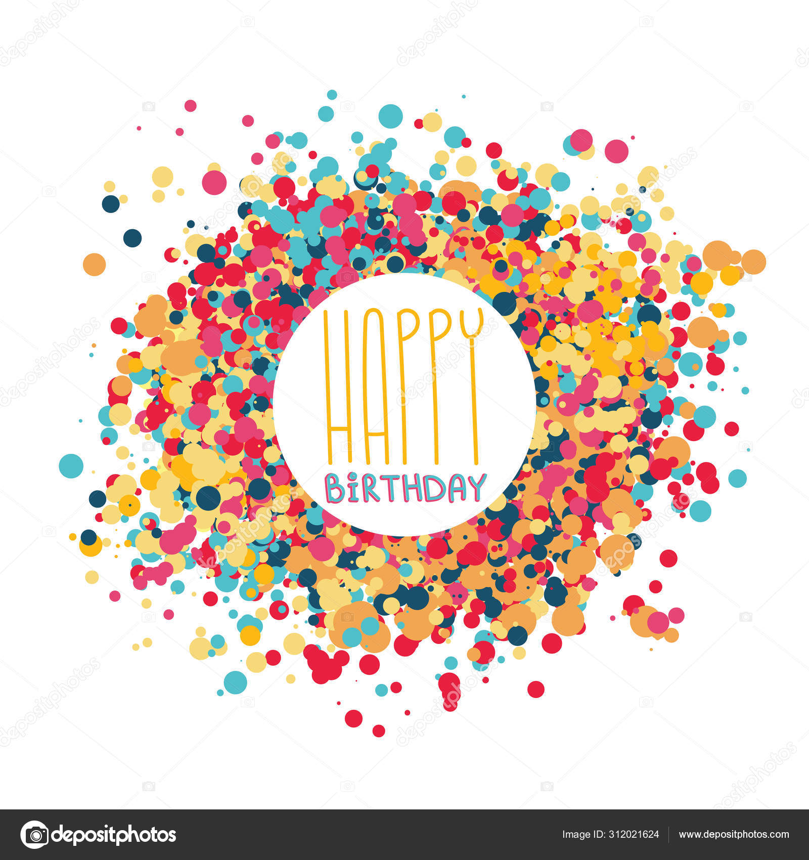 Happy birthday greeting card celebration postcard template Stock Pertaining To Congratulations Banner Template
