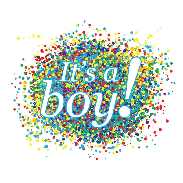 Blahopřání k oslavě narození dítěte s vývody v konfeti — Stockový vektor
