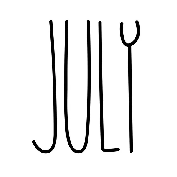 Písmo typografie sezonního kalendáře text letmého měsíce — Stockový vektor