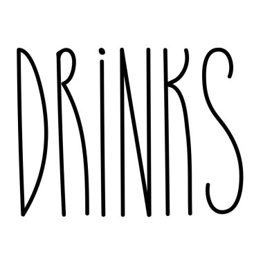 Dekorasyon tasarım şablonu için ayarlanmış cafe kelimeleri metin