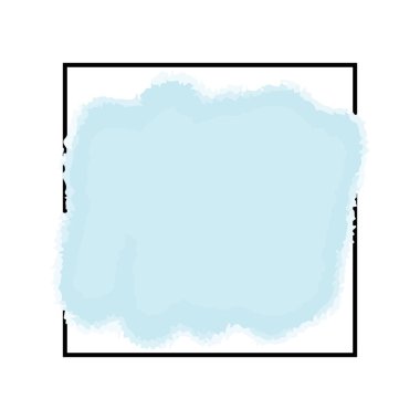 Vektörde dijital suluboya ile çerçeve şablon tasarımı