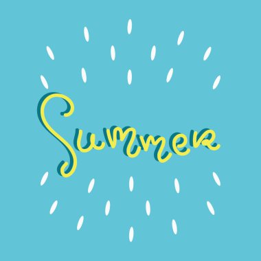 Yaz yazı logo dekorasyon tebrik kartı şablonu