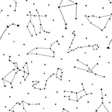 Çocuklar için Constellation yıldız sorunsuz desen şablonu babie