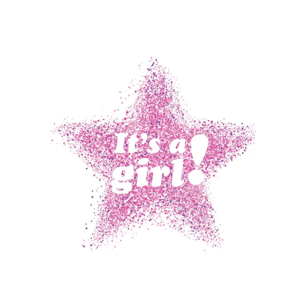 Félicitations de douche bébé célébration avec éclaboussures de confettis — Image vectorielle