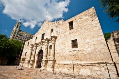 The Alamo mission, historic Spanish mission and fortress in San Antonio, Texas, USA clipart