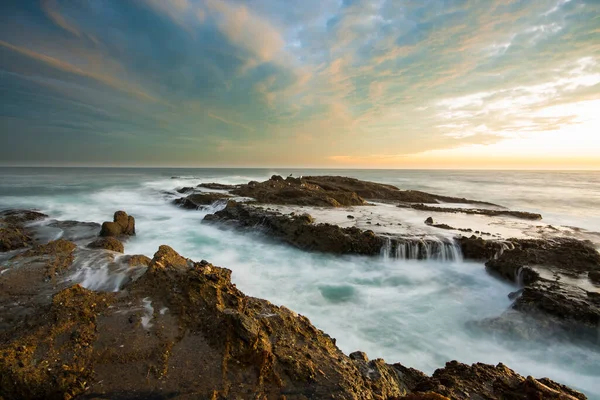 Schöne Südkalifornische Meereslandschaft Orange County Usa Bei Sonnenuntergang — Stockfoto