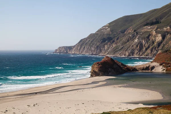 Bastante Playa Largo Carretera Costa Pacífica California — Foto de Stock