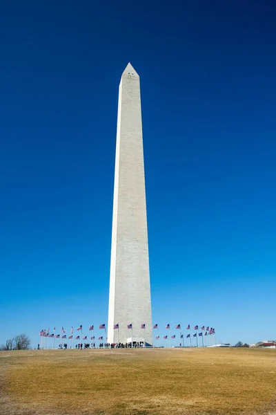 Washington Emlékmű Washingtonban Tiszta Kék Égbolton — Stock Fotó