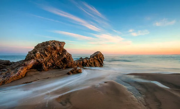 Schöner Kalifornischer Strand Bei Sonnenuntergang Laguna Beach Orange County Kalifornien — Stockfoto