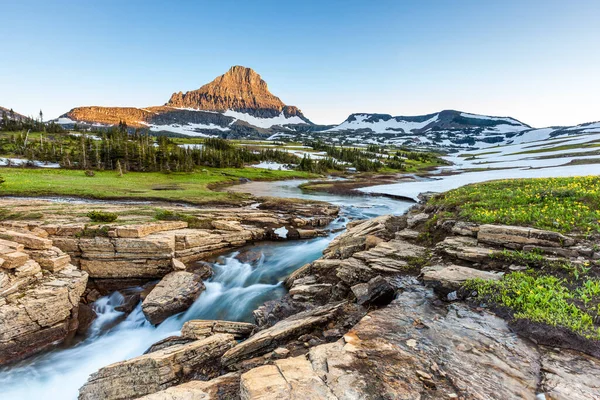 Hermosa Naturaleza Logan Pass Parque Nacional Glaciar — Foto de Stock