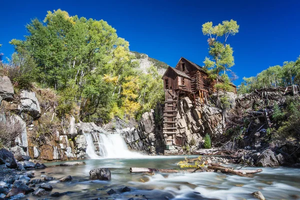 Abandon Crystal Mill Dans Montagne Colorado Chutes — Photo