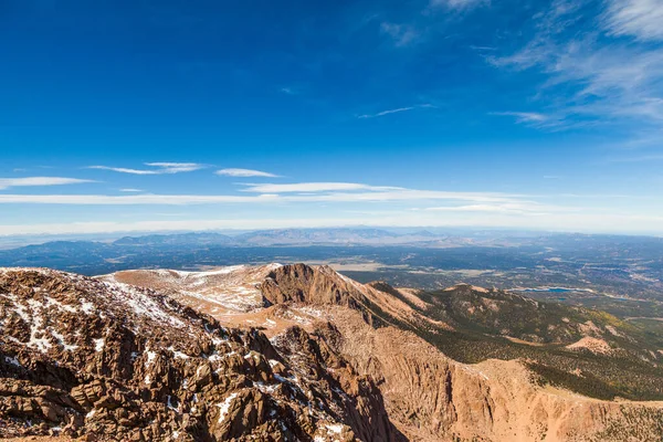 Vista Pike Peak Summit Colorado Springs — Fotografia de Stock