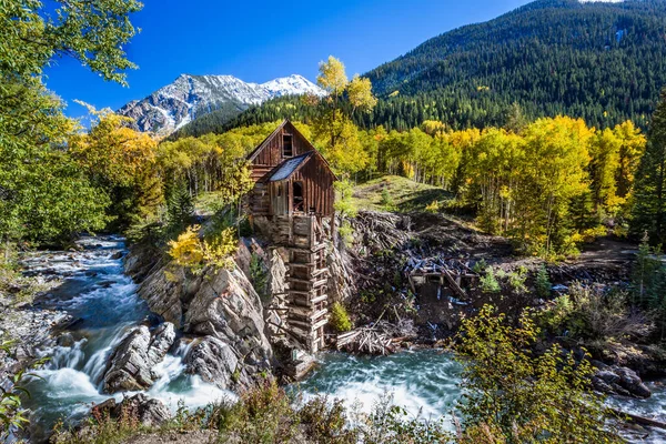 Överge Crystal Mill Colorado Berg Fall — Stockfoto