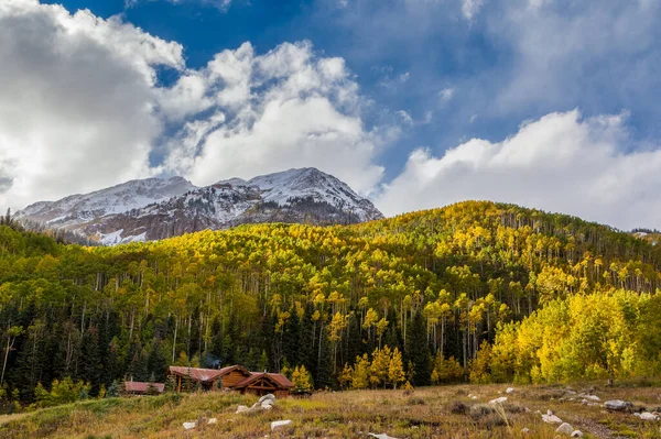Colorado Berg Hösten Med Gula Aspender — Stockfoto