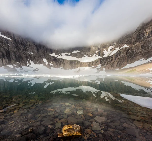 Vacker Natur Iceberg Sjö Glacier Nationalpark Montana Usa — Stockfoto