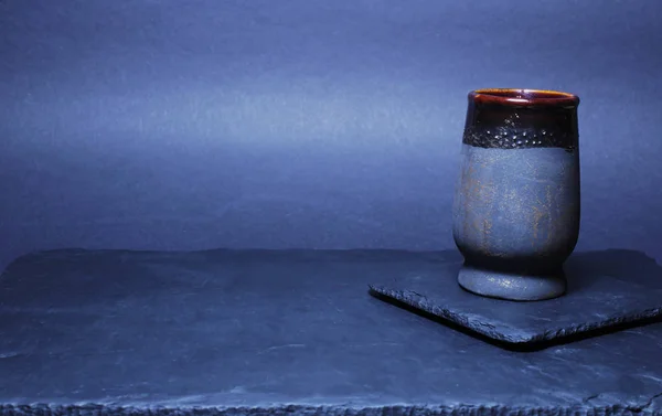 Various dishes on a dark background