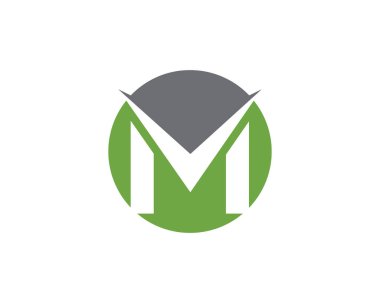 M harfi logo vektör şablonu
