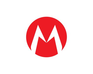 M harfi logo vektör şablonu