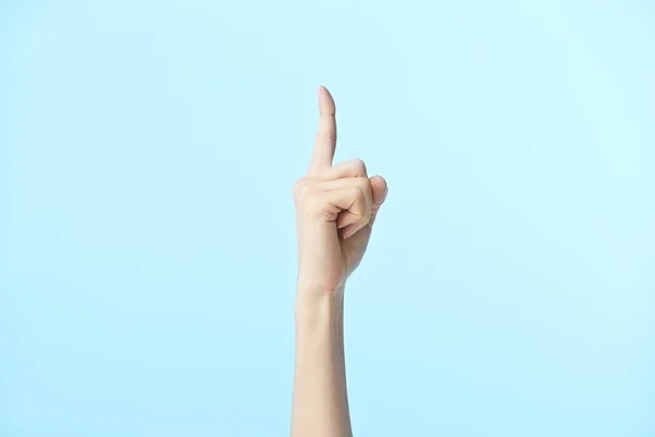 Human hand showing number one — Stock Photo, Image