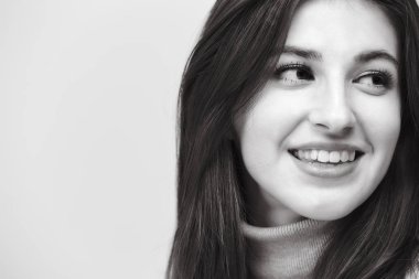 Kafkas kadınının siyah beyaz portresi