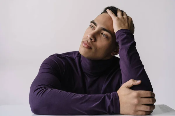 Hombre Negocios Cansado Con Cara Emocional Infeliz Trabajando Duro Oficina — Foto de Stock